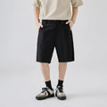 Men's cotton-blend casual shorts in apricot, dark grey and black colours with micro-elastic fabric