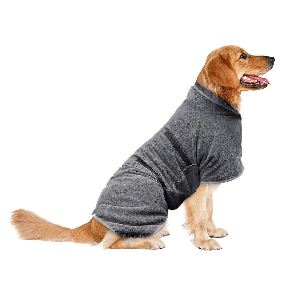Nylon pet drying robe for dogs and cats in multiple sizes and colours