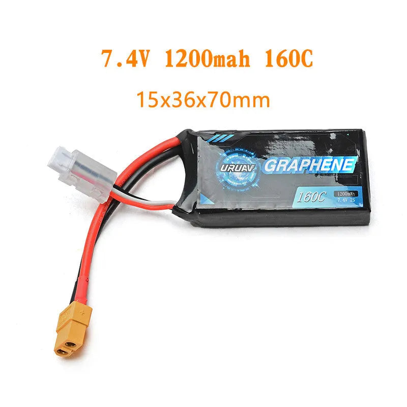 7.4V 1200mAh lithium battery for RC remote control cars and model ships