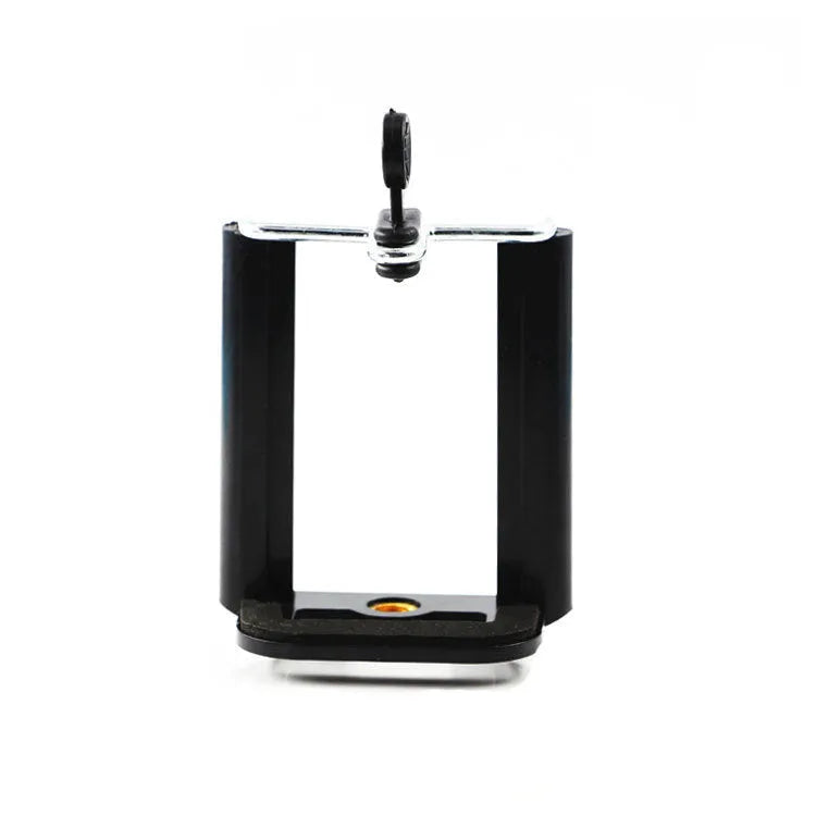 Black plastic U-shaped mobile phone clip bracket for universal device mounting