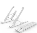 P1 laptop stand in charm black, foldable and adjustable, made from ABS and silicone with 40 kg capacity