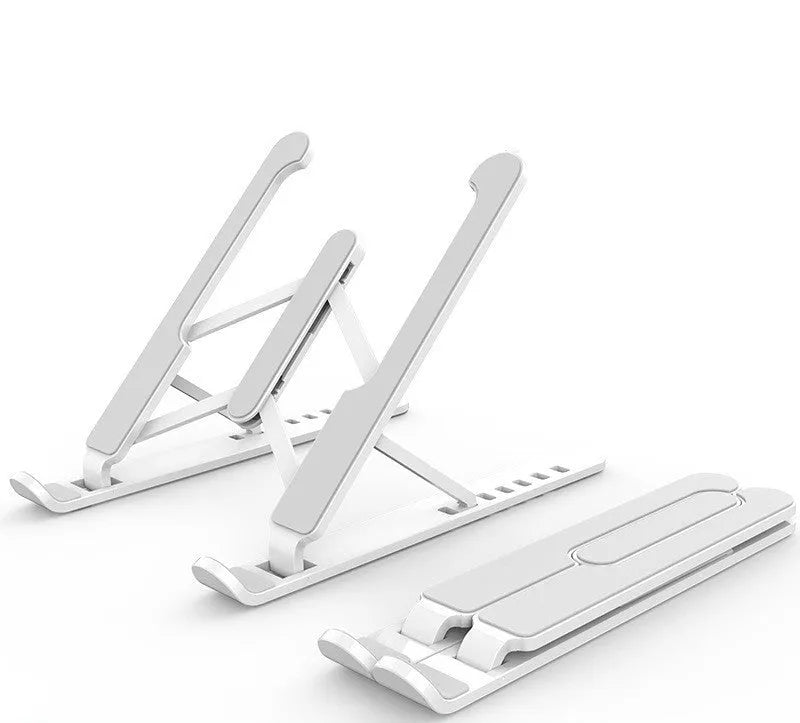 P1 laptop stand in charm black, foldable and adjustable, made from ABS and silicone with 40 kg capacity