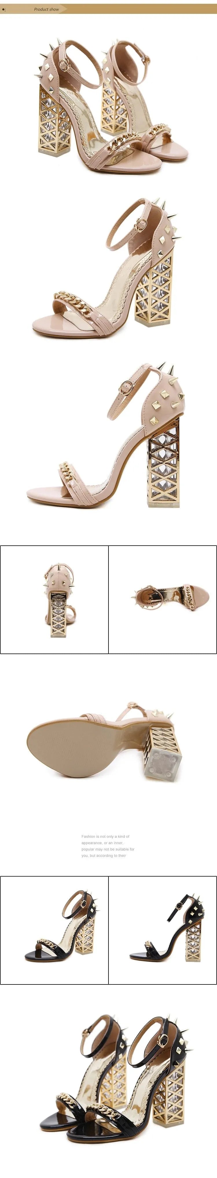 Summer toe chain sandals with buckle closure in suede, available in black, beige, and apricot