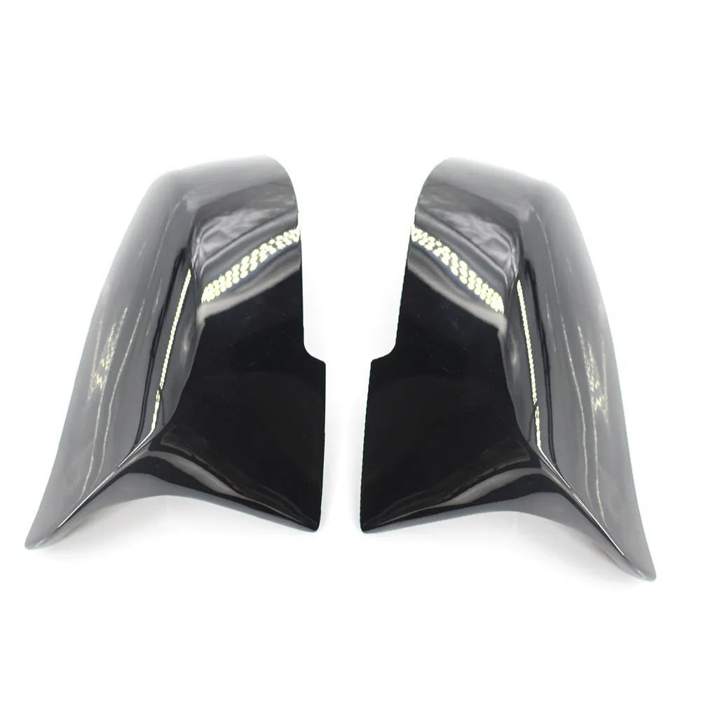 Paint bright black horn-shaped rear-view mirror shells for BMW 3 Series and 4 Series