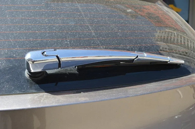 Silvery ABS plastic rear wiper cover trim for a 2010 Hyundai car.