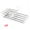 Black stainless steel 5-in-1 multi-functional clothes hanger with five detachable booms