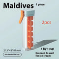 BPA-free ice cube tray with one-touch release in Maldives blue and pearl white colours