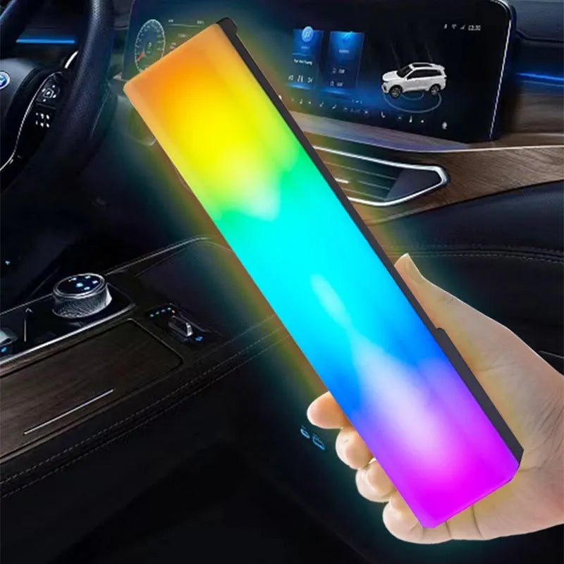3D RGB voice-activated rhythm light for PC gaming in black or white shell