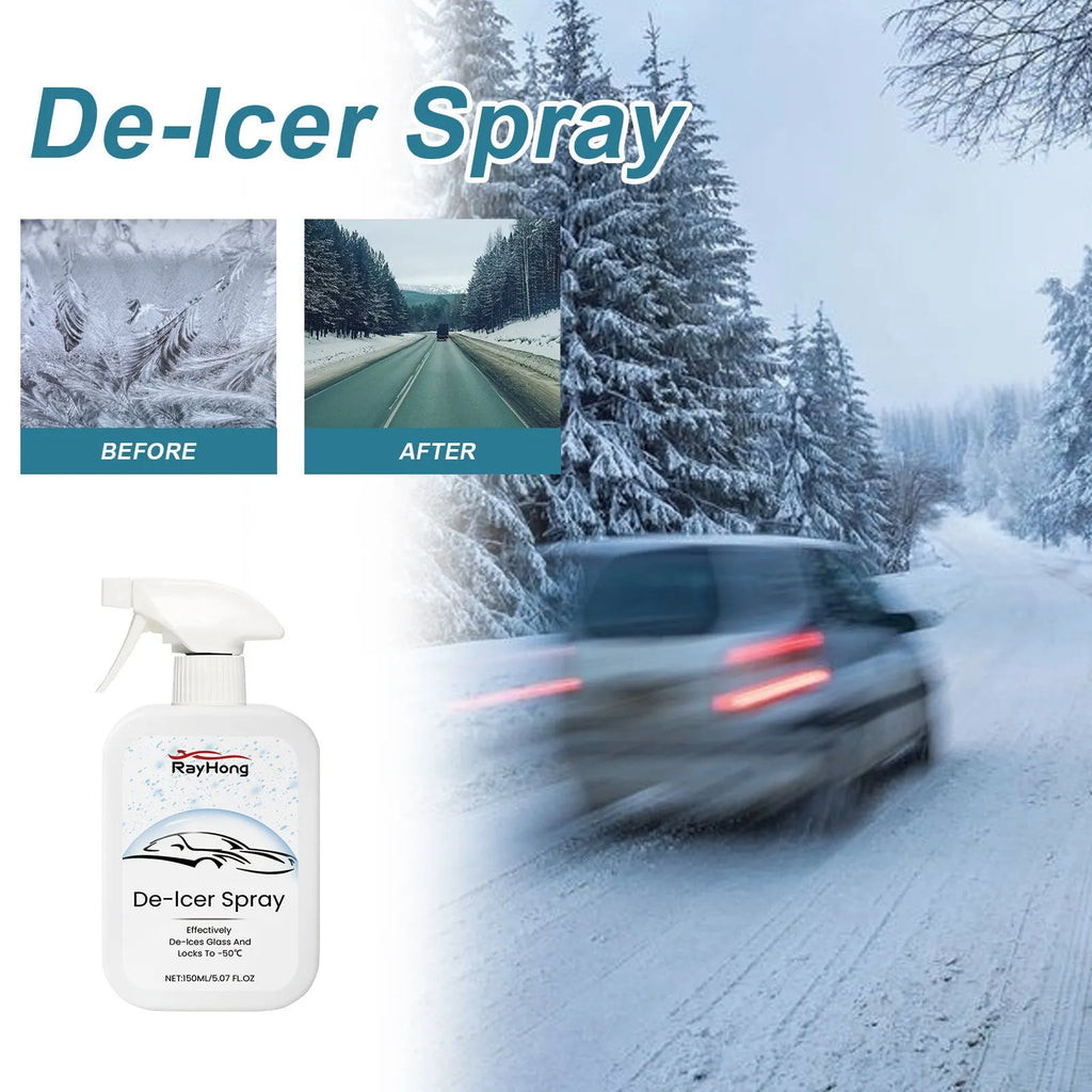 150ml car windscreen anti-icing and de-icing spray bottle for winter vehicle maintenance