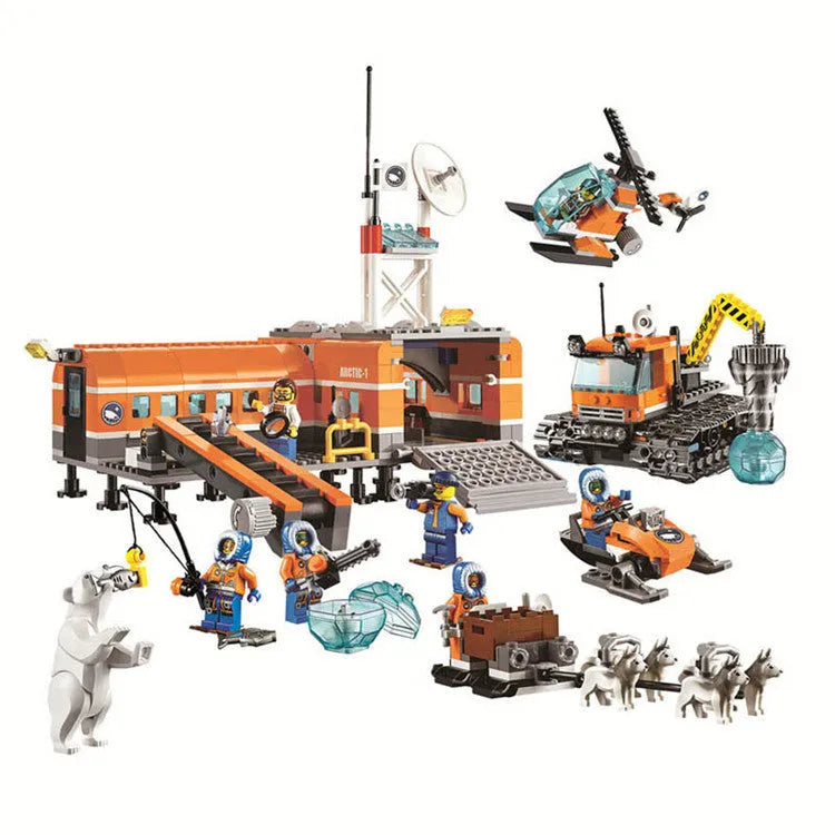 Arctic icebreaker fleet building blocks 760 pieces box 50x39.5x8.5cm multiple vehicles