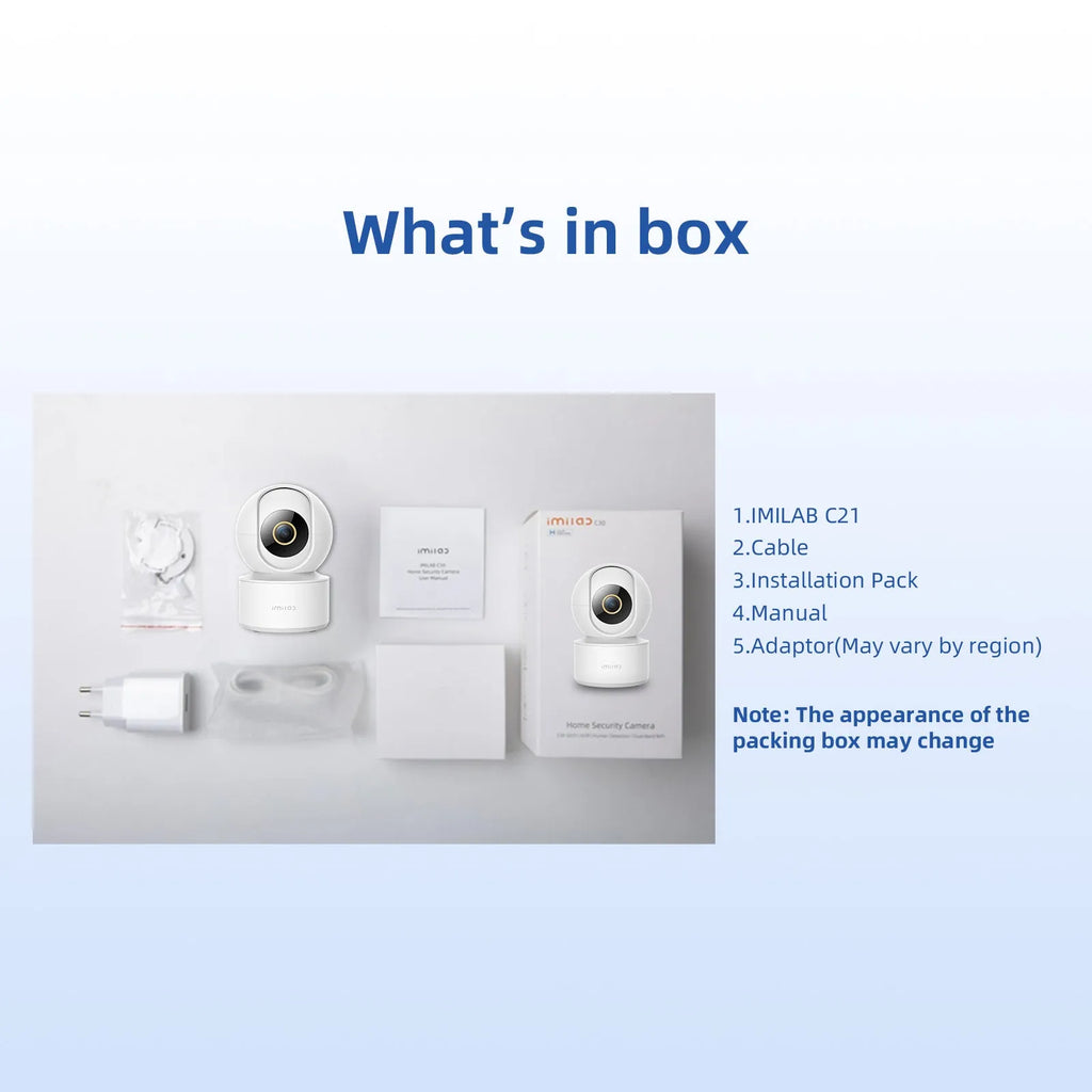 IMILAB C21 2.5K indoor WiFi security camera white with 360° panoramic view