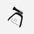 3D-printed hard plastic action camera expansion bracket with sponge padding for FPV drone use