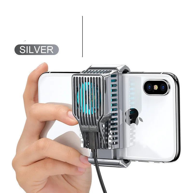 Mobile phone radiator cooling accessory with adjustable clip for 4-7 inch smartphones