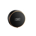 Black automatic sensing foam dispenser with USB charging port mounted on bathroom wall