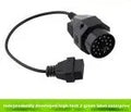 OBD2 adapter cable with a BMW 20-pin connector and a standard 16-pin OBD2 socket