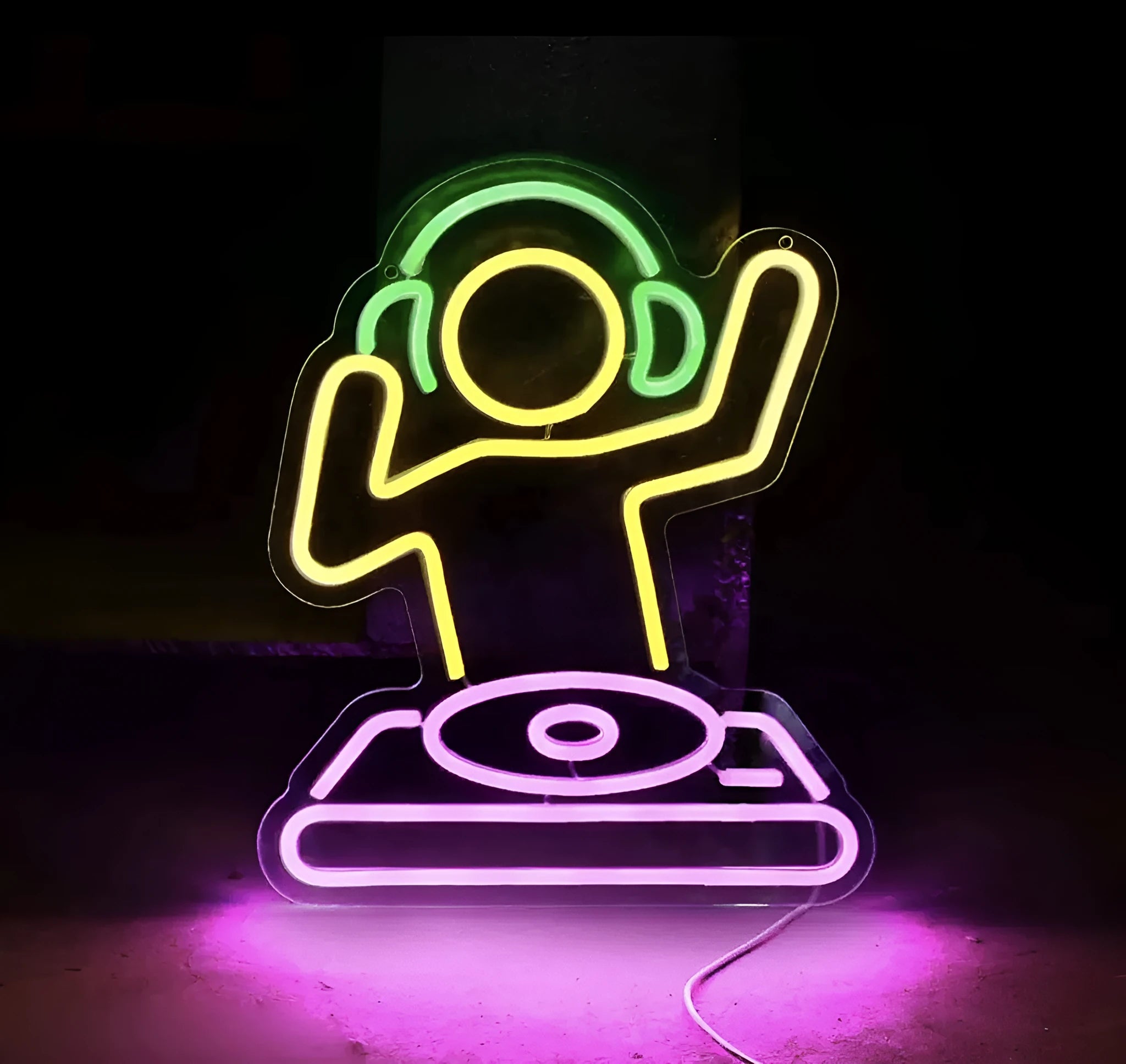 40cm by 30cm rectangular LED neon light with acrylic strip for gaming room decoration
