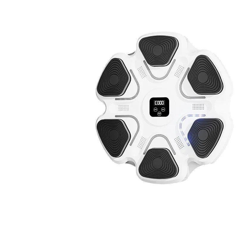Smart music boxing machine wall target with electronic reaction training system and focus gloves