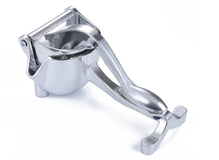 Silver heavy duty aluminium and steel lemon squeezer with large bowl