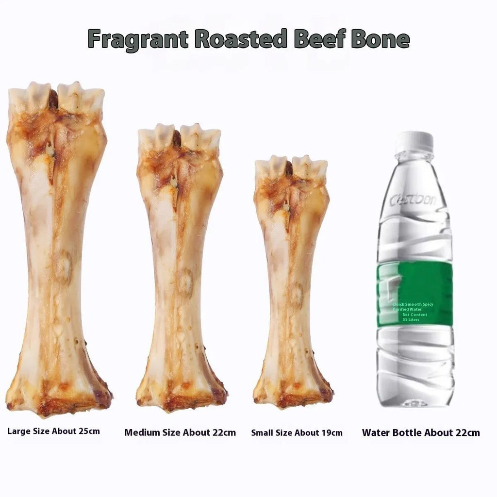 High calcium roasted ox bone flavoured molar rod chew for puppy teeth cleaning and training.