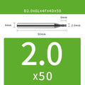 4-blade tungsten steel end mill showing cutting edges and diameter markings