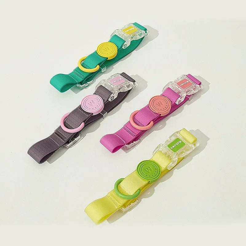 Nylon dog collar and leash set in choice of four colours with length options for pet control
