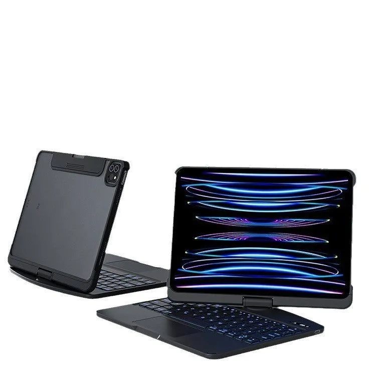 Transparent wireless keyboard case for iPad Pro and iPad Air with magic control Bluetooth keyboard