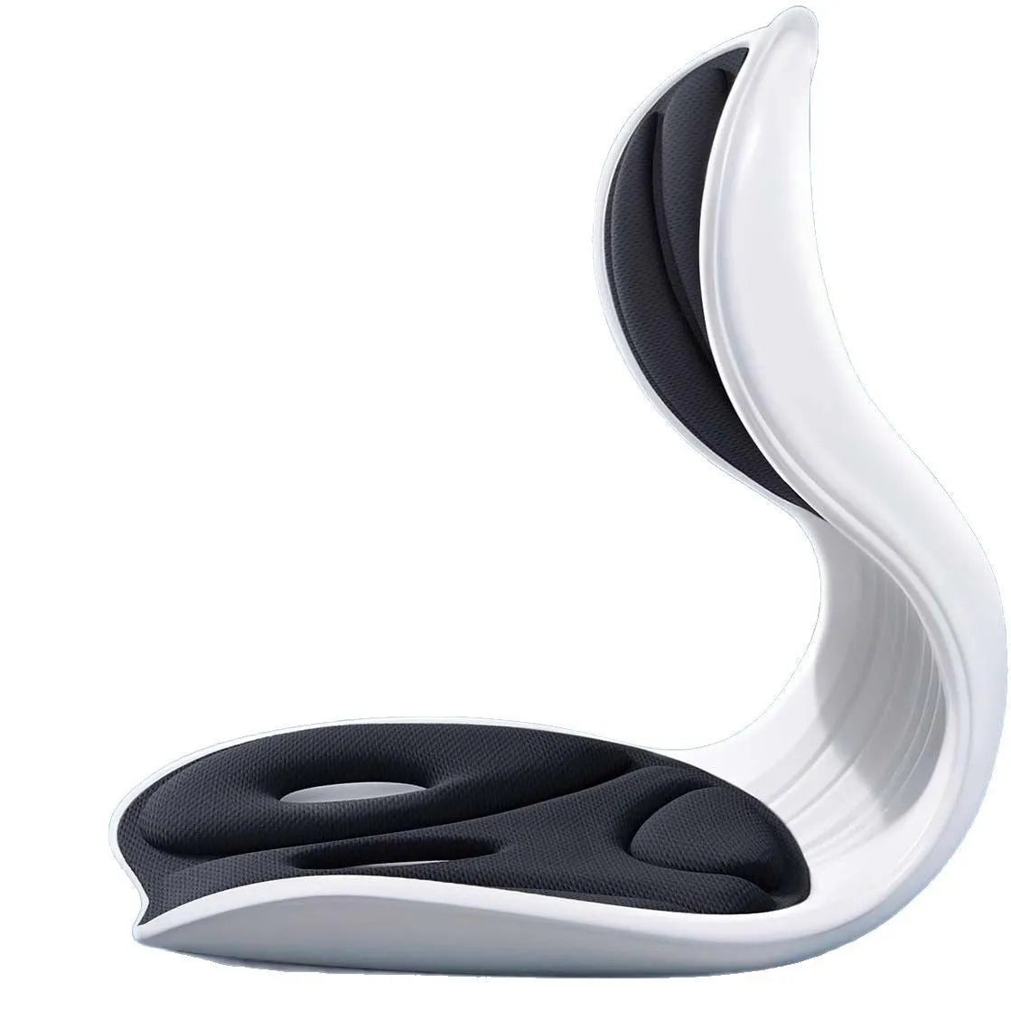 Japanese style grey waist support seat cushion with lumbar pillow on chair