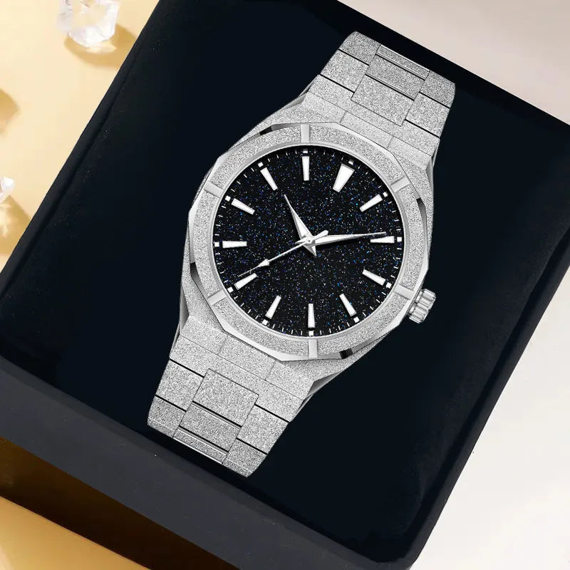 Stainless steel business men's watch with luminous frost finish in 11mm thickness