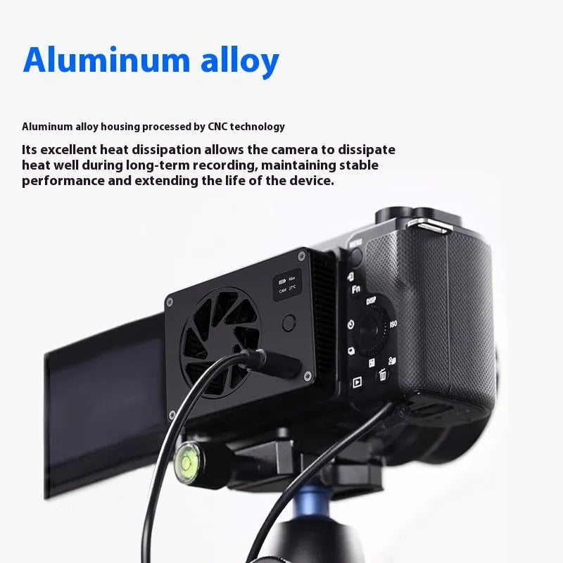 Black aluminium alloy PC cooling fan radiator measuring 89mm by 52mm by 25.95mm
