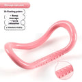 Four piece yoga fitness set showing leg stretcher, yoga ring, pedal puller and figure eight tension rope