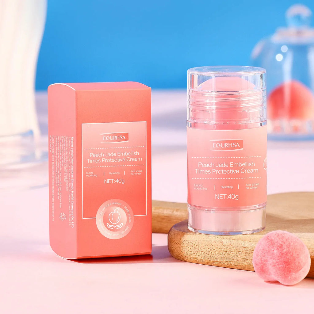 Moisturiser solid stick hand and foot balm with 25g content shown with flavour options