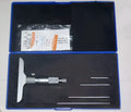 Depth micrometer measuring tool with 0-100mm range and 0.01μm resolution for precision dimensional inspection
