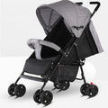 Lightweight wide long baby stroller with sunshade in fashion gray colour