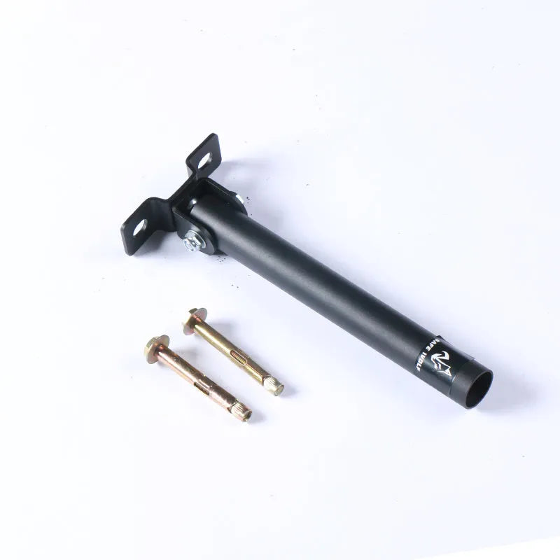 Wall-mounted steel pipe barbell rod cannon stand with 25 tubes for gun barrel storage