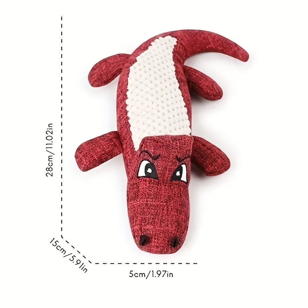 Blue pet plush toy with corn grid texture and biting sound effects for dog and cat play