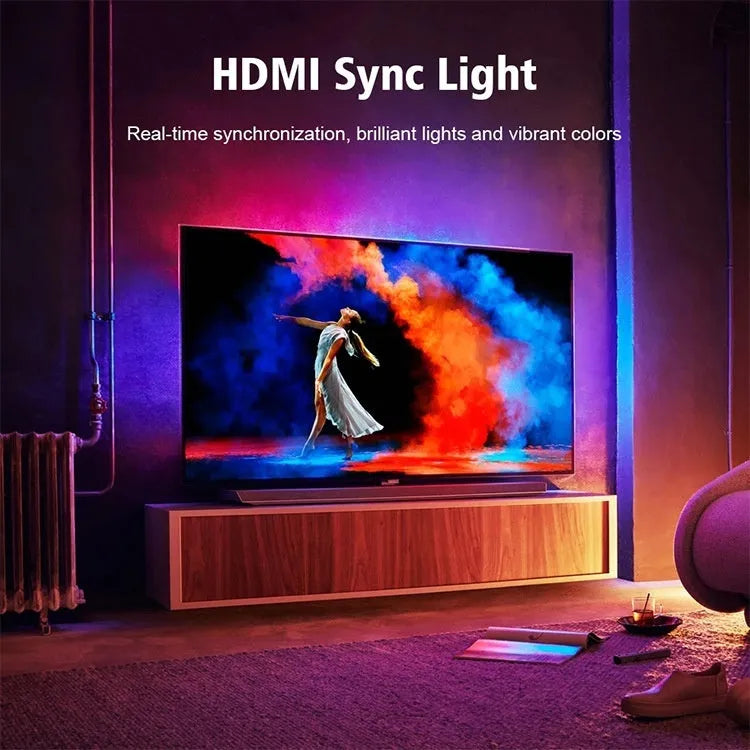 TV sync ambience light streamer with colourful LED beads for television backlighting