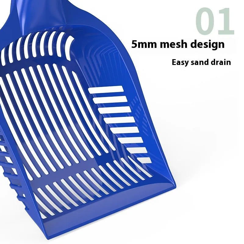 PP plastic cat litter scoop in red, yellow, or blue colours, small or medium size options