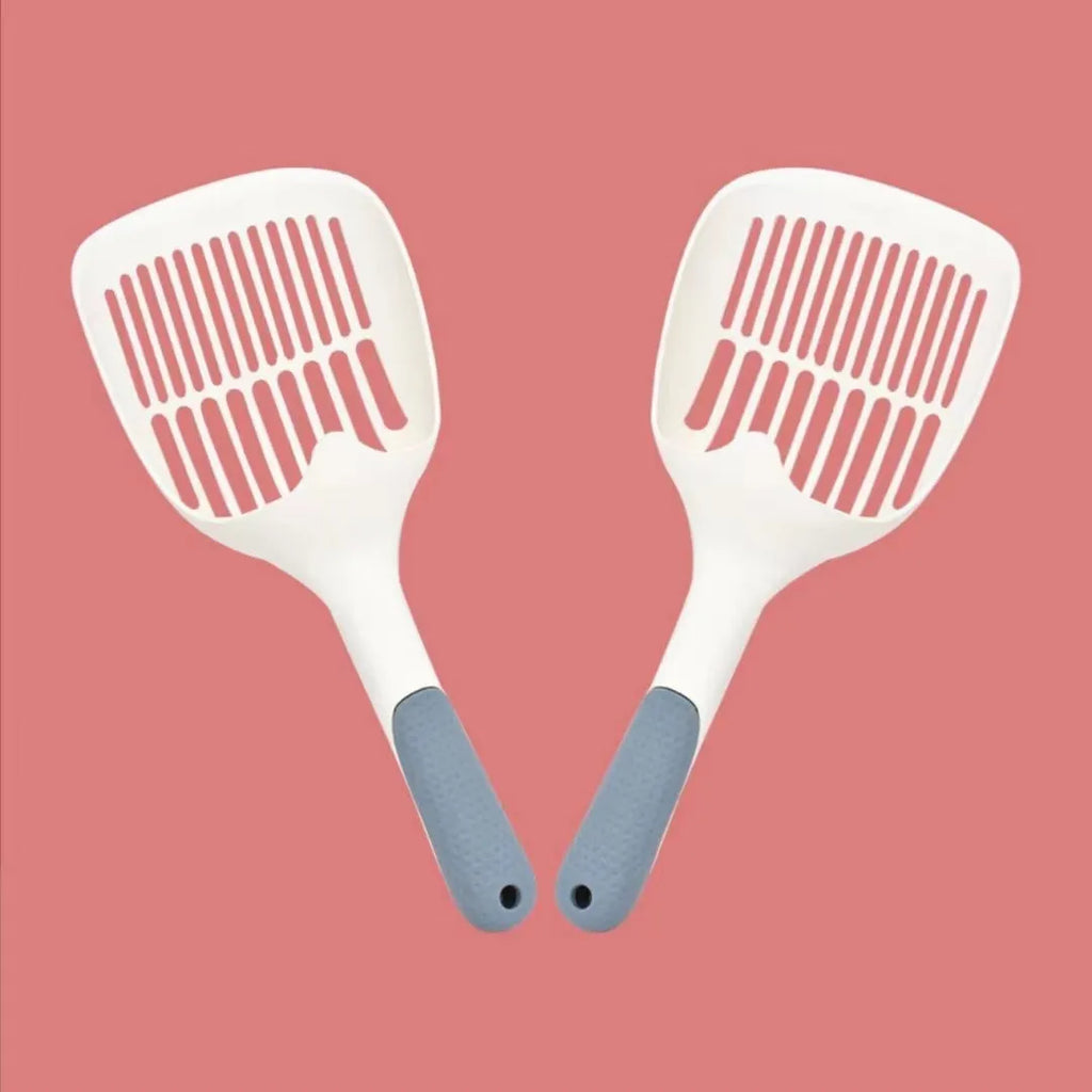 Stainless steel cat litter shovel with deep scoop for tofu litter cleaning
