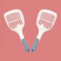 Stainless steel cat litter shovel with deep scoop for tofu litter cleaning