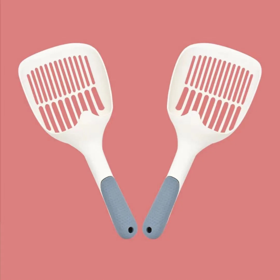 Stainless steel cat litter shovel with deep scoop for tofu litter cleaning