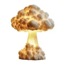 Modern art mushroom cloud shaped table lamp with USB power cable