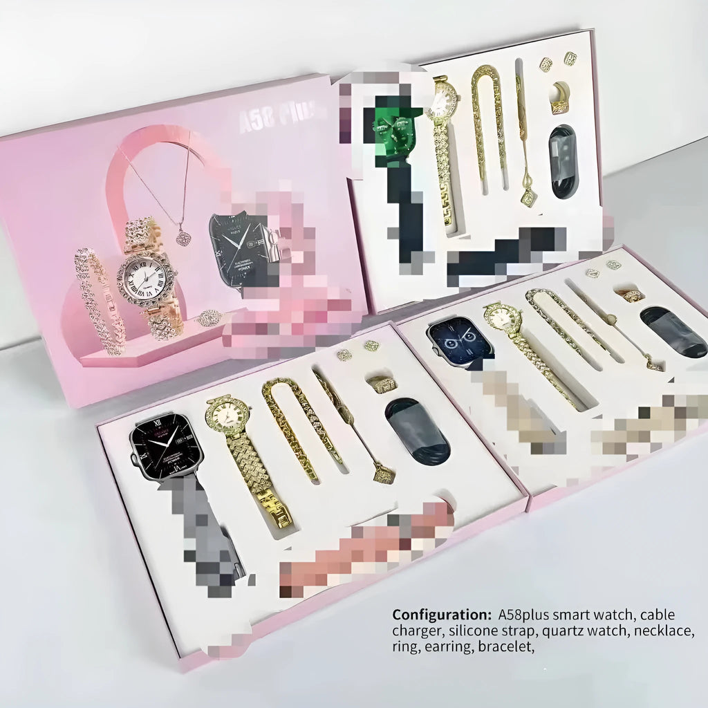 A58plus smart watch with touch screen showing Bluetooth calling interface on wrist
