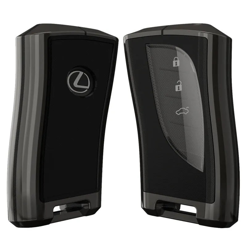 Lexus car key case with zinc alloy and TPU construction in multiple colour options