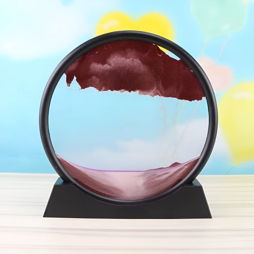 3D dynamic sand painting in glass frame with quicksand effect, 7 inch size, multicolour options