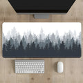 Chinese landscape painting pattern mouse pad on desk with natural rubber base