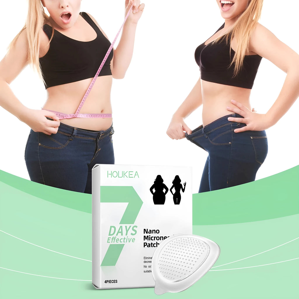 Four round Slimming Nano Microneedle Patches with ginger and mugwort root extract for skincare application