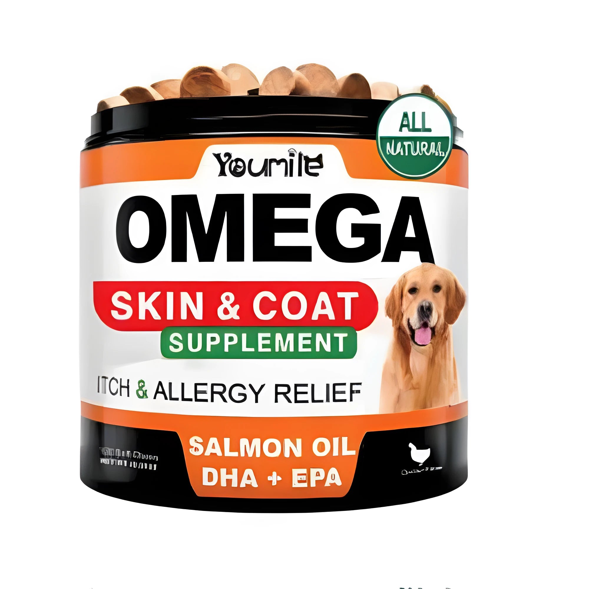 Bottle of 120 fish oil softgel capsules, a cod liver oil omega-3 dietary supplement