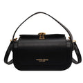 Women's personalised shoulder messenger bag in PU leather with letter monogram print