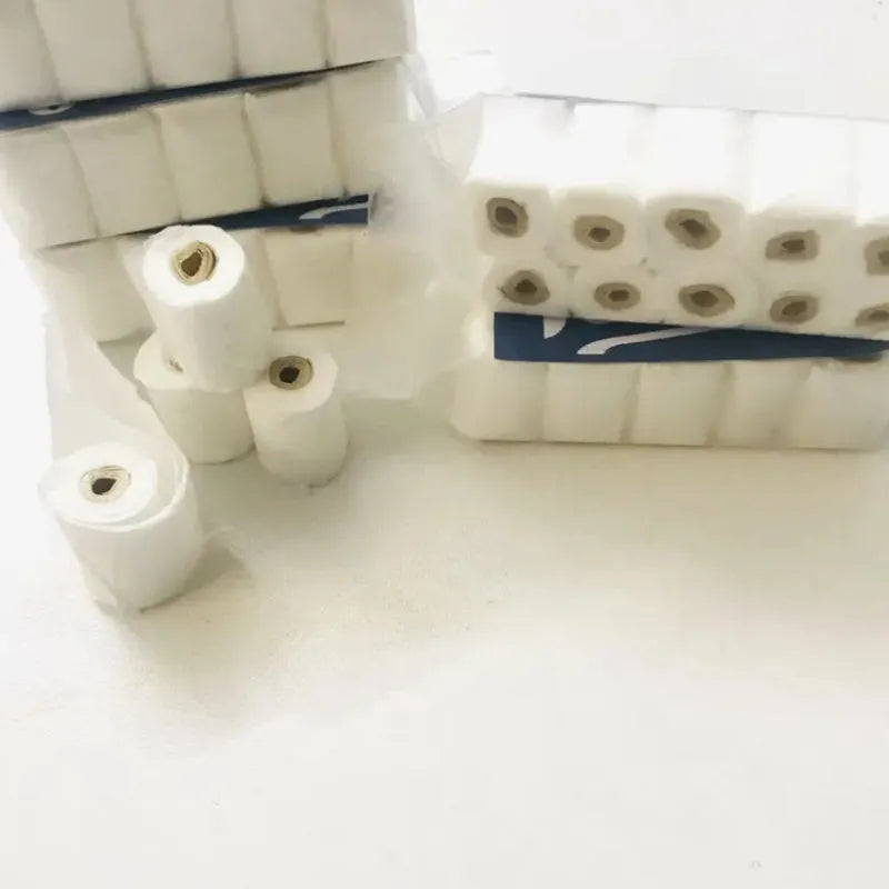 Paper simulated tissue roll model for children's pretend play measuring 30x15x80mm