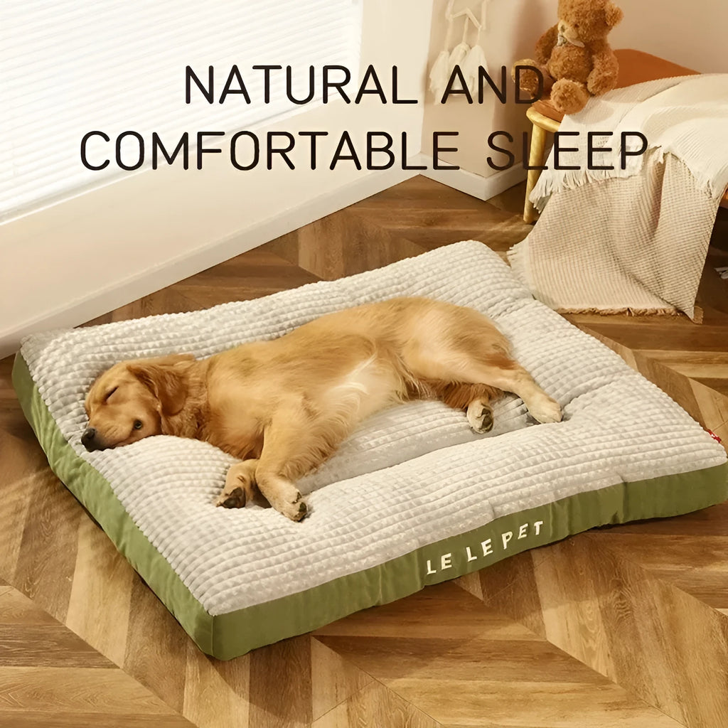 Soft fleece detachable pet blanket cushion bed for dogs and cats in coffee or green colour
